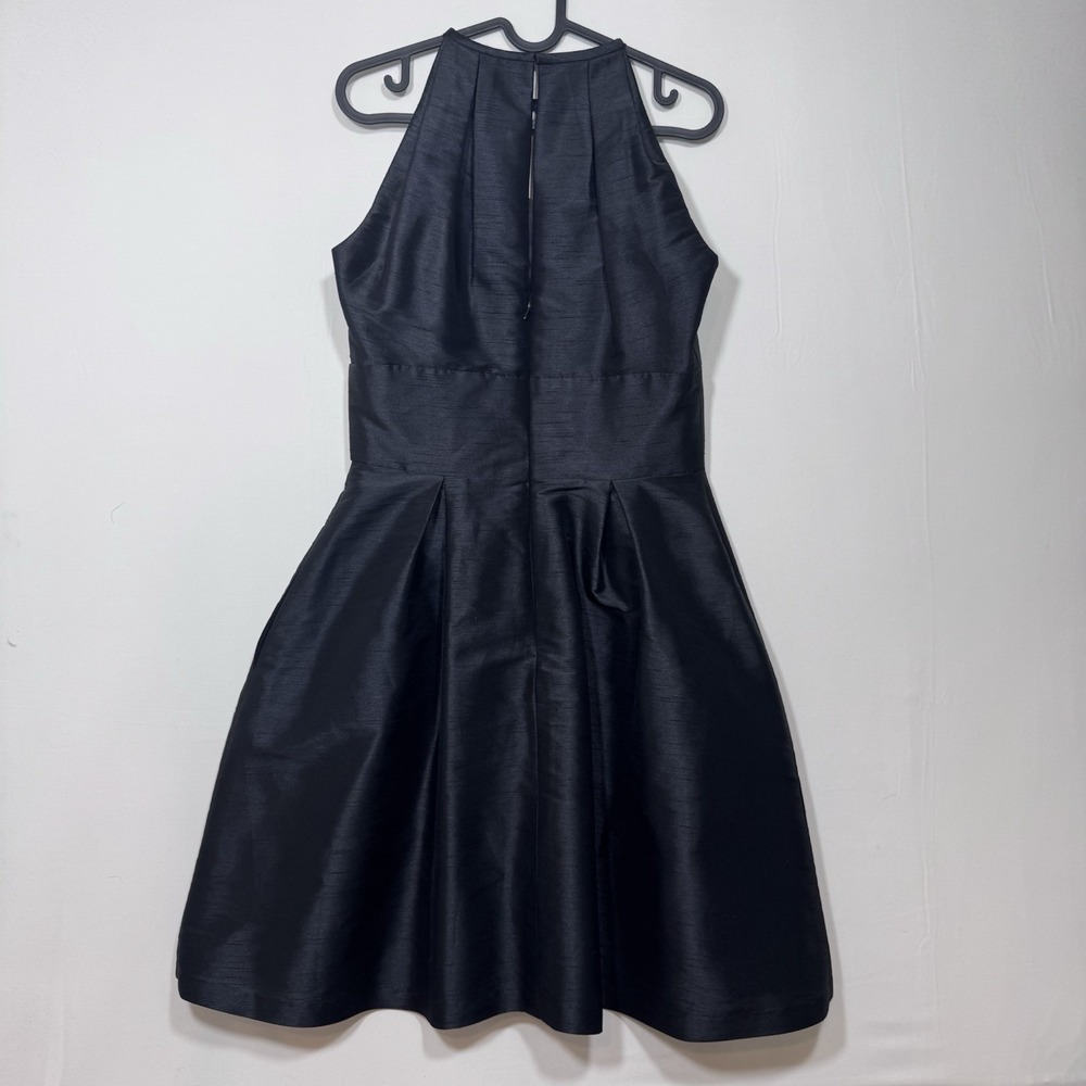 Alfred Sung D449 Size 6 Black A-Line Midi Cocktail Dress Bridesmaid Prom Formal - Picture 8 of 11
